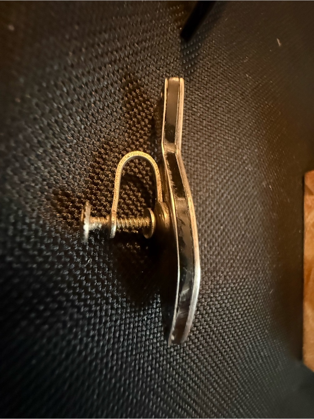 Taxco HAB Sterling Fish Motif Screwback Earrings - Silver with Copper Inlay - Picture 6 of 14